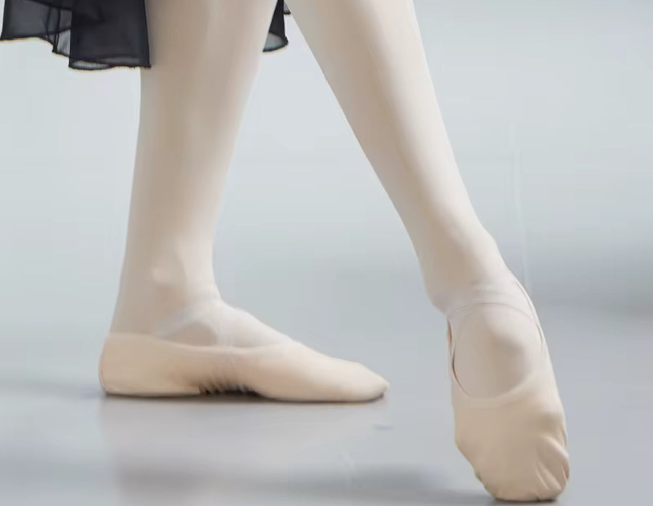 light tan ballet shoes