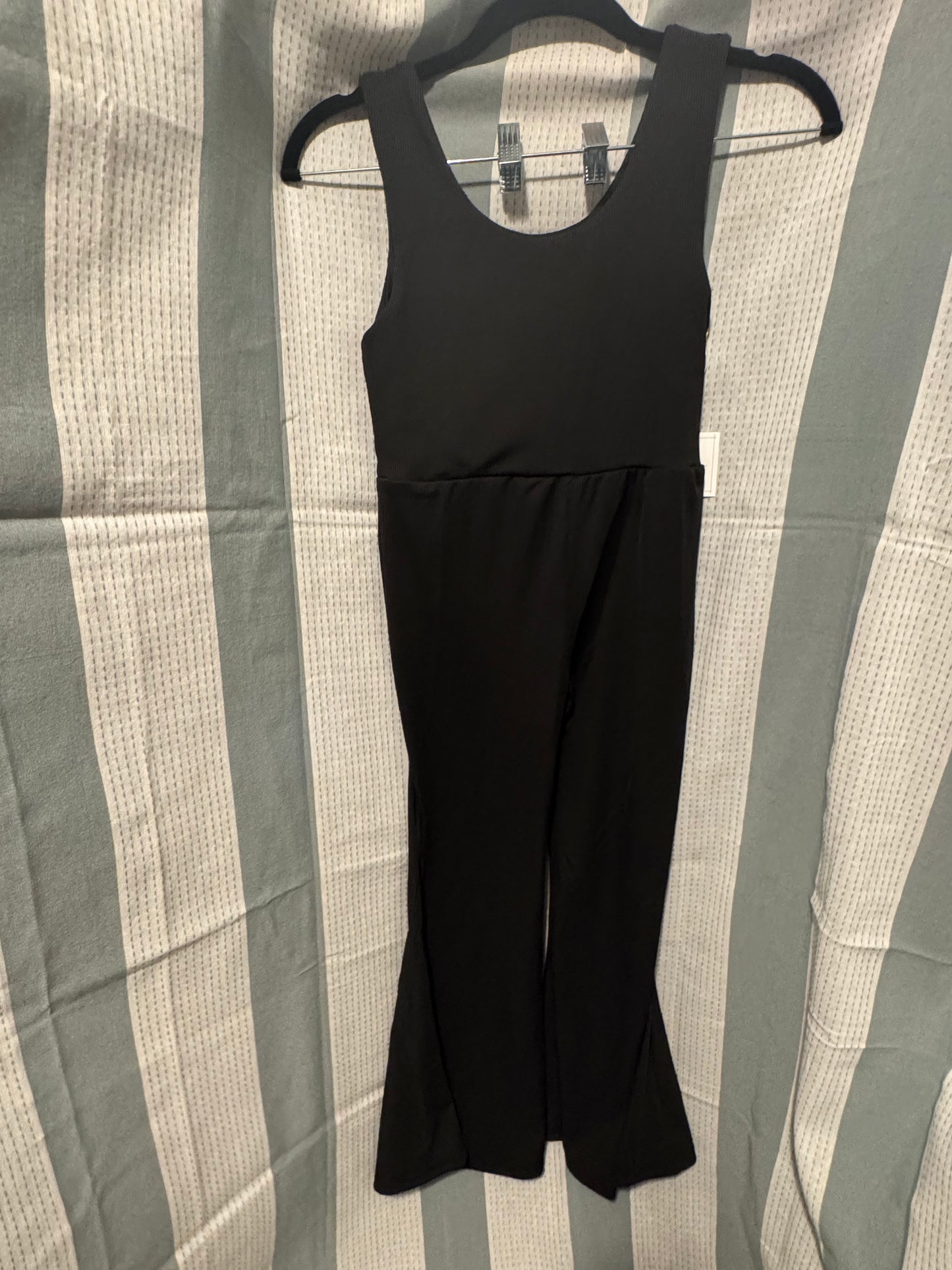 tween black flared unitards/ jumpsuit
